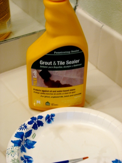 grout sealer with brush